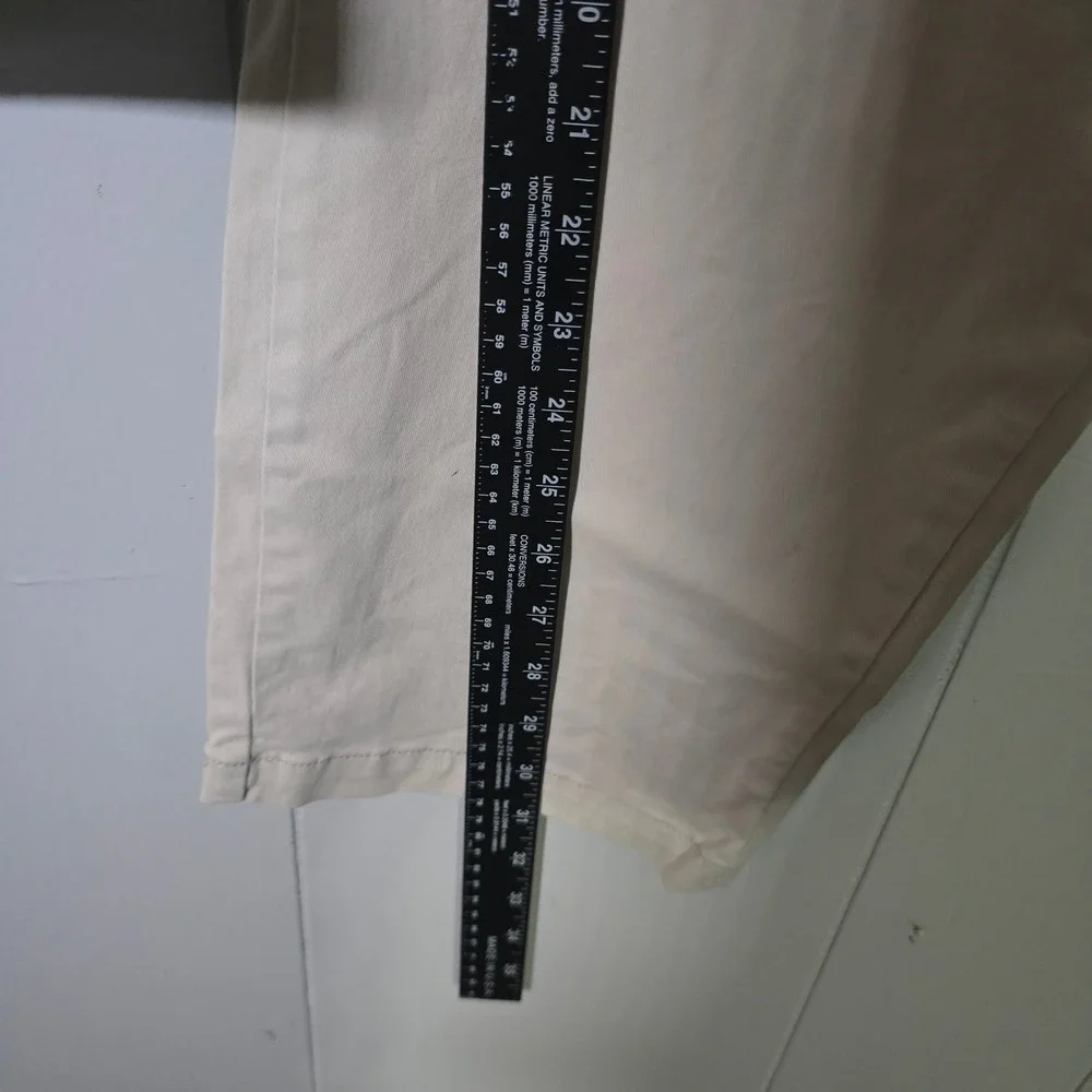 Nautica Mens 32x32 Deck Pant Classic Fit Tan Khaki Chino Trousers Stretch Cotton